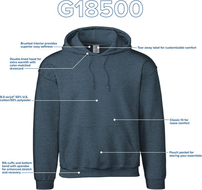 Adult Fleece Hoodie Sweatshirt, Style G18500, Multipack