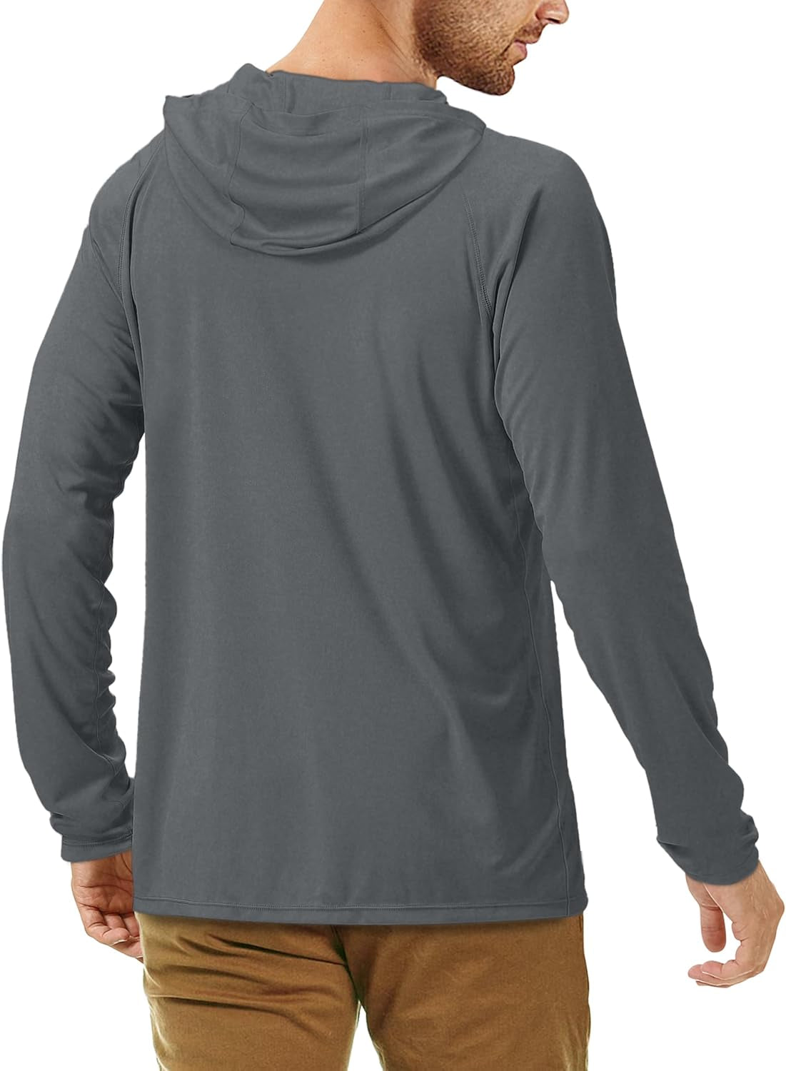 UPF 50+ Fishing Shirts for Men, Long Sleeve UV Sun Protection Hoodie, Outdoor Hiking Running Swimming Rash Guard