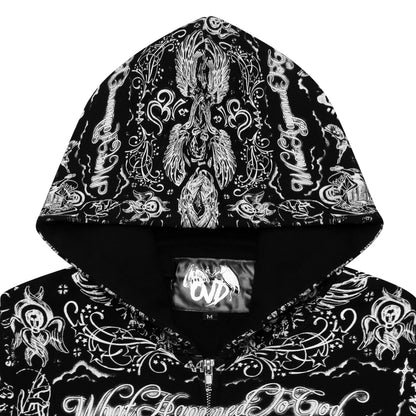 "TATTOO" ZIP UP - MIDNIGHT