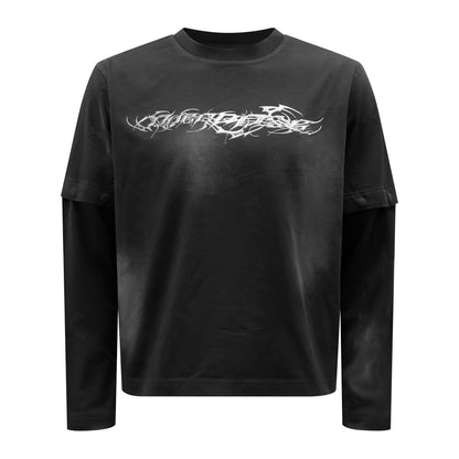 "TRIBAMETAL" LOGO TRNSFRMR L/S - ONYX